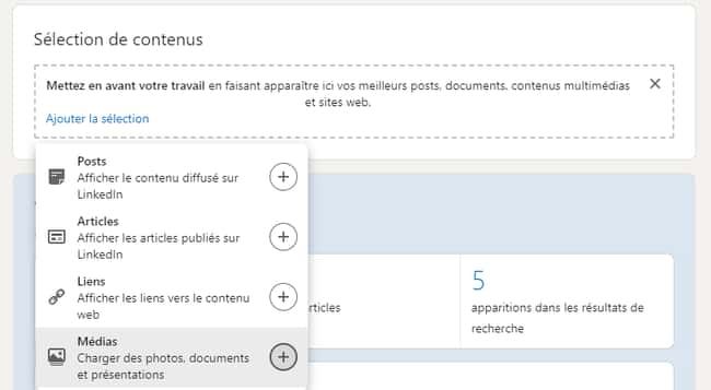 Ajouter un CV sur Linkedin