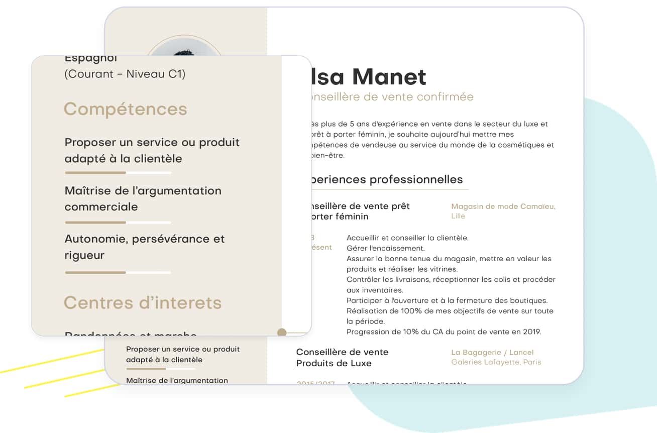 Exemple de la rubrique compétences sur un cv