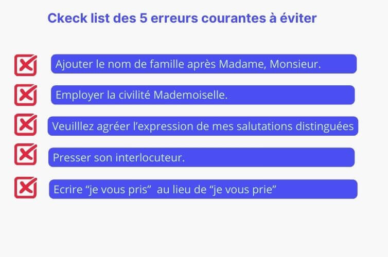 Les 5 euureurs courantes dans les formules de politesse
