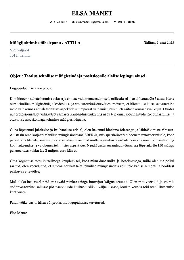 Monochrome CV template