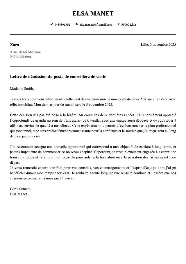 Monochrome CV template