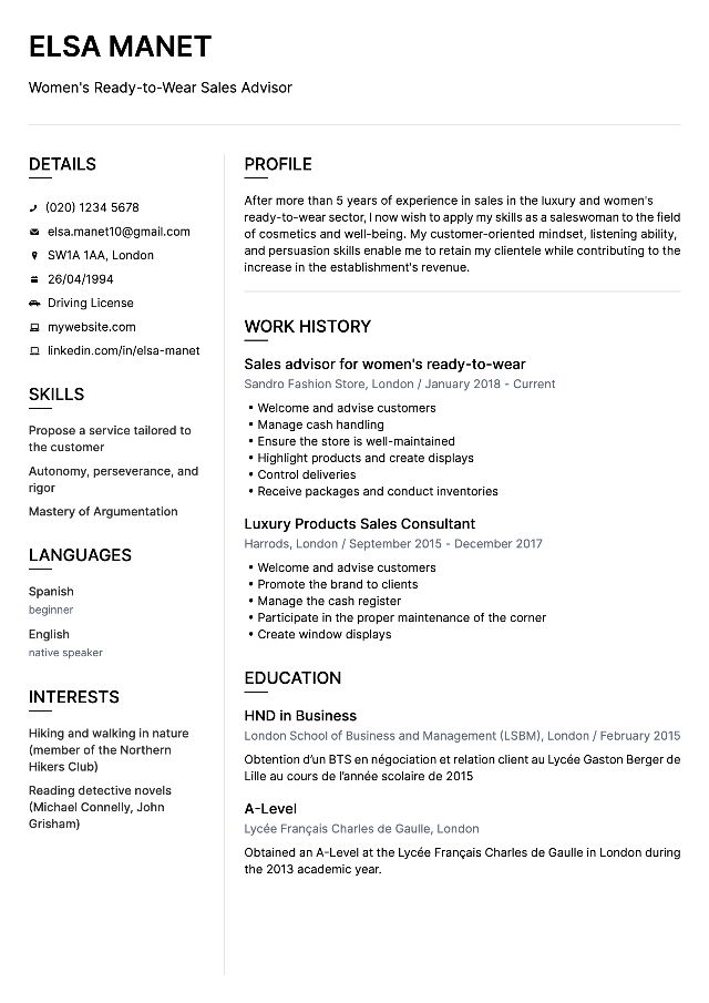 CV
