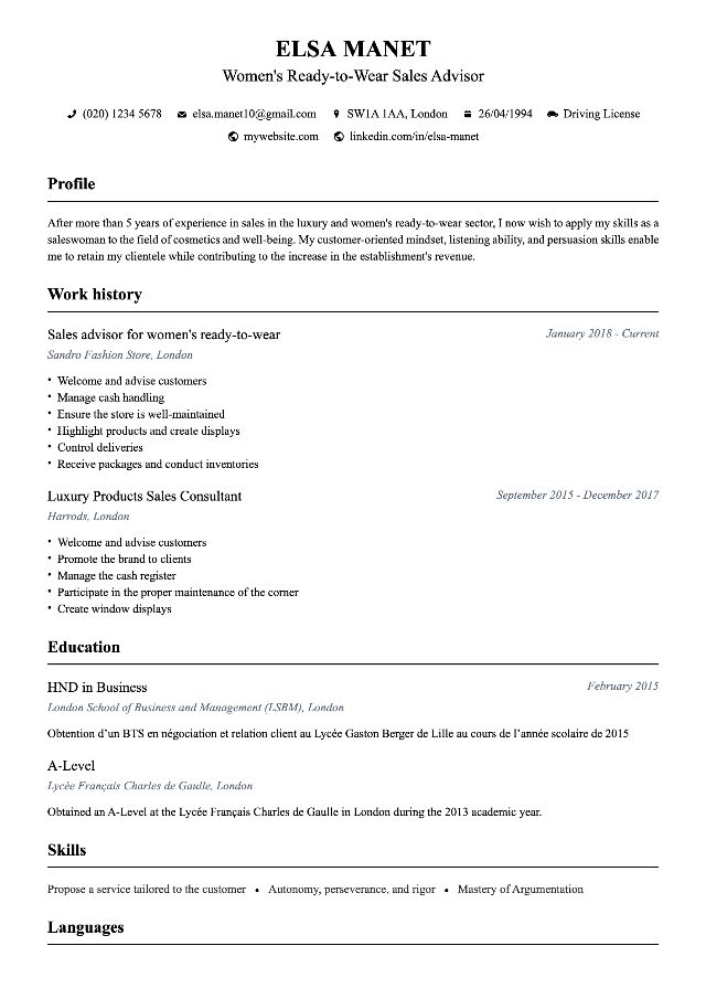 CV