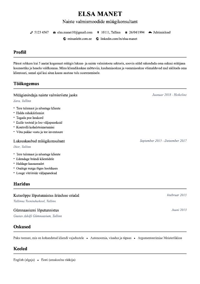 CV