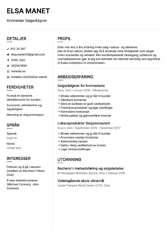 CV
