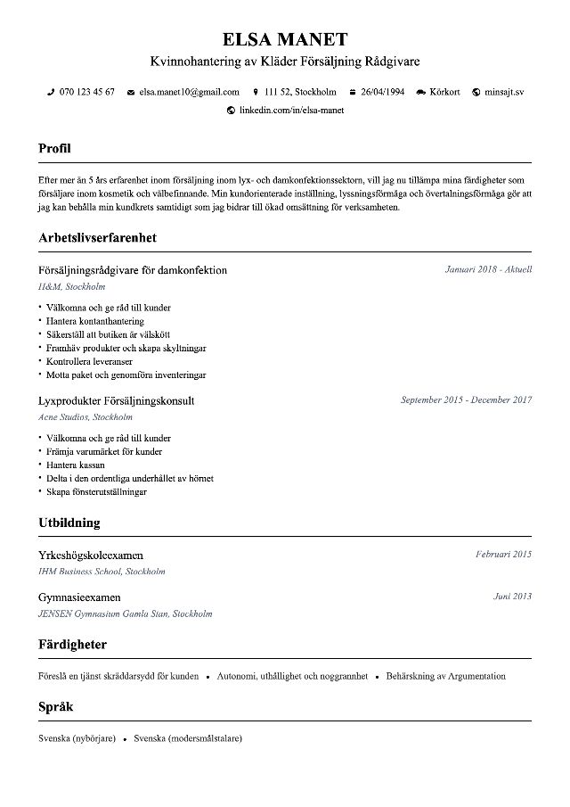 CV